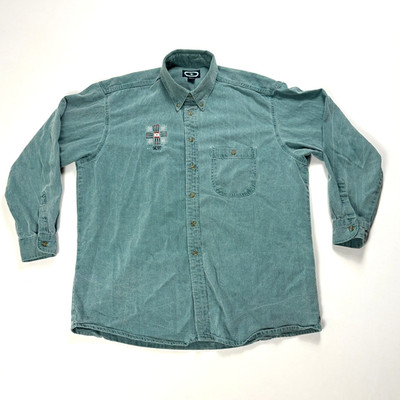 Vintage SC97 Super Computing Conference Button Down Shirt Green Sz XL Faded Tech