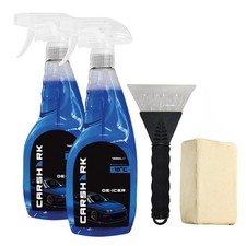 Winter Car Kit Deicer 2 x 750 ml, Ice Scraper x 1, Demister Pad x 1, CARSHARK