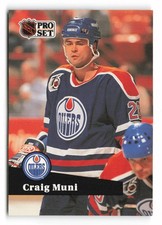 1991-92 Pro Set #382 Craig Muni Edmonton Oilers