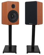 Pair Rockville RockShelf 54C Classic 5.25" Home Bookshelf Speakers w/21" Stands