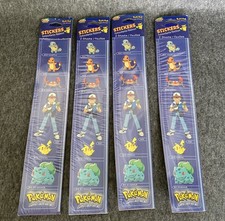 Pokemon 1999 StickerTime Sealed Lot 4 Squirtle Charmander Pikachu Bulbasaur