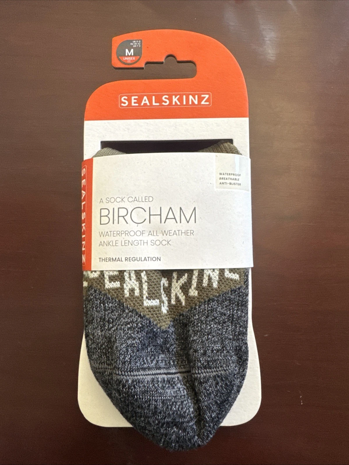Sealskinz Unisex Medium Blue Bircham Waterproof Ankle Socks