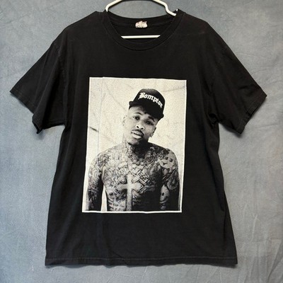 YG Rapper Tee Shirt Alstyle Mens Large Compton Tattoos Streetwear Skater Grunge