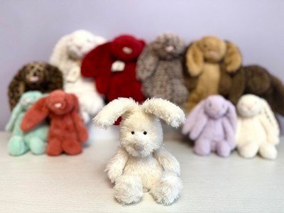 Jellycat extrem seltener kleiner Angorahase im Ruhestand, neu ohne Etikett, original