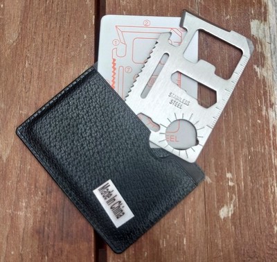New Tactical 11 in 1 Survival Pocket Credit Card Multi-tool Stainless Steel 