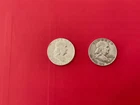 US 90% Silver Coin Lot, 2 Franklin half dollars