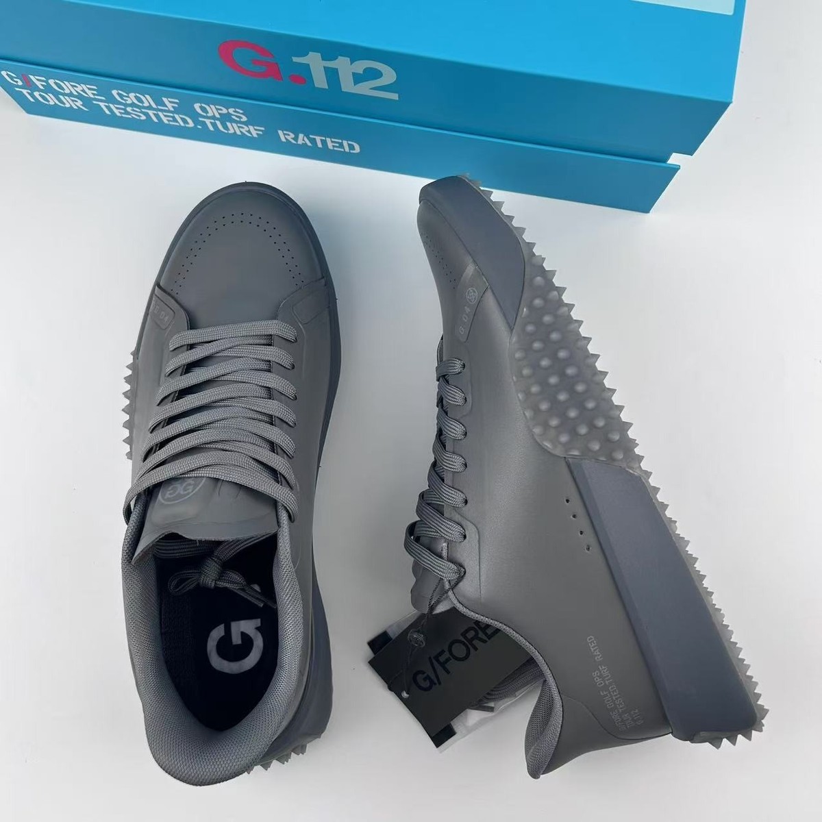 New G/Fore Men's G.112 Golf Shoes Sneakers Charcoal Drip Select