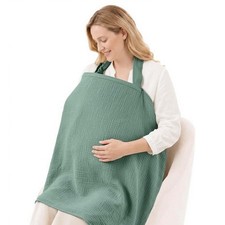 Blissful Diary Muslin Nursing Cover for Breastfeeding, Breathable Breastfeeding
