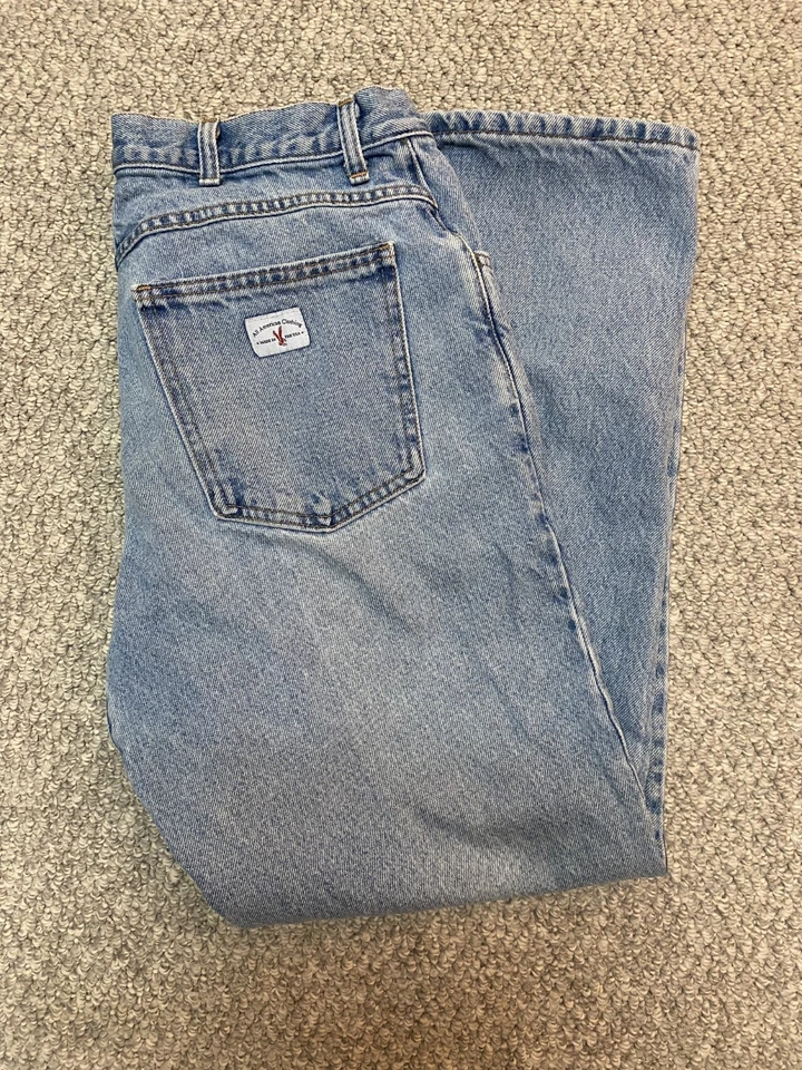 Pantalones de mezclilla All American Clothing Co para hombre talla 34x30 hechos en EE. UU. AA 101 lavado ligero Foto 2 de 4