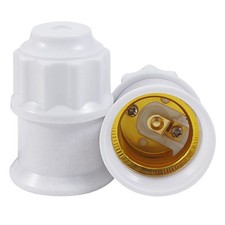 E27 Screw Lamp Holder White Ceiling Light Lamp Bulb Fixing Base Stand Light Bulb