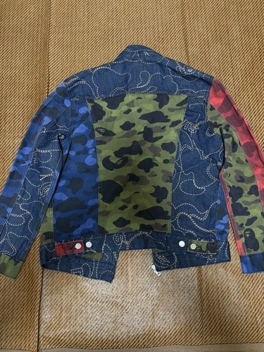 BAPE x Levi’s SS21 Multicolor Camo Denim Trucker Jacket Men’s Size Medium image 15