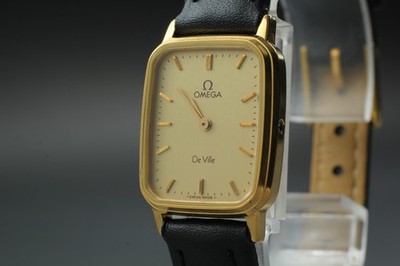 中古稼働品OMEGA 1387 DE VILLE クオーツ ゴールド　プッシュ式 Vintage 1984 OMEGA De Ville Cal.1387 Push Crown Quartz Women's