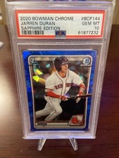 2020 Bowman Chrome Sapphire Edition - Jarren Duran #BCP-144 (RC) PSA 10