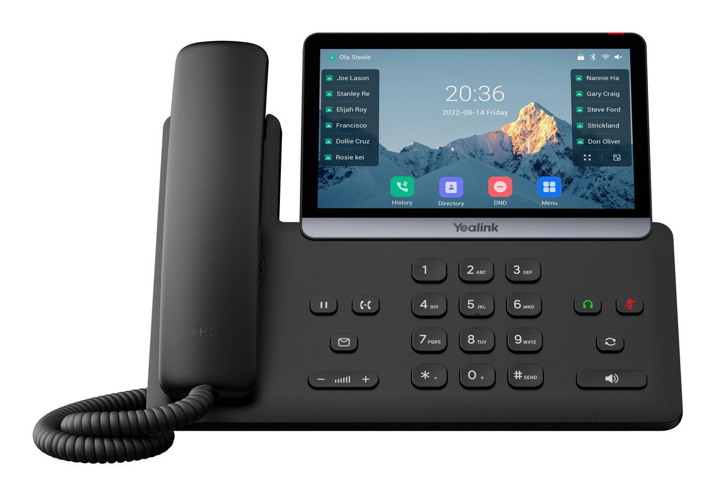Yealink SIP-T77U IP Phone, 7" Colour Touchscreen, 16 SIP accounts, Gigabit Ethernet, HD audio - Image 3
