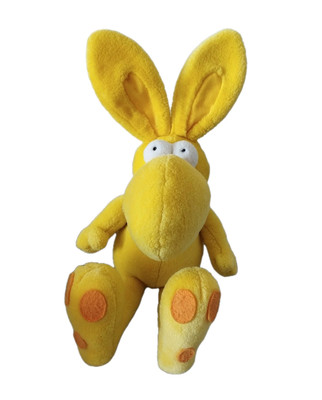 Mordillo HASE gelb Crazy Zoo Kuscheltier Plüschtier Stofftier ca. 28 cm Vintage 