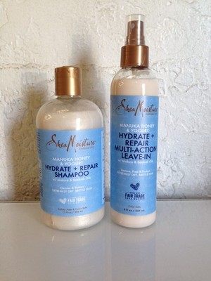 SheaMoisture Manuka Honey, Yogurt Hydrate, Repair Shampoo& Multi Action Leave IN