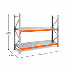 APEX Longspan Shelving - Grey & Orange - Great Condition