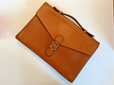 Edward Green Leather Briefcase Bag Brown