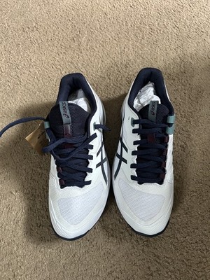 ASICS Men's Solution Speed FF 4 Clay Tennis Shoes - White/Midnight - size 9