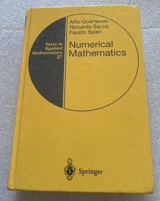 NUMERICAL MATHEMATICS (TEXTS IN APPLIED MATHEMATICS) Alfio Quarteroni hardcover