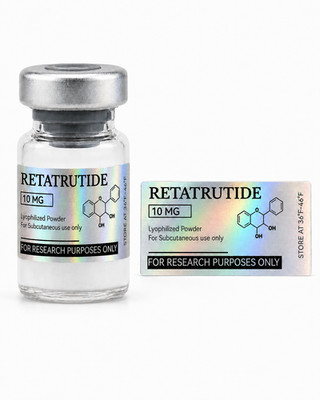 Customizable Holographic Peptide Vial Labels for 3ml Vials- Set of 10 labels!