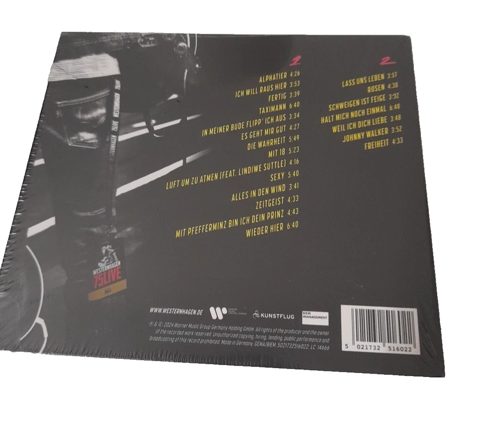 Marius Müller-Westernhagen - LIVE WALDBÜHNE BERLIN - Digipack - 2 CD - Neu / OVP - Bild 2 von 2