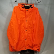 Master Sportsman By Prestige Blaze Orange Mens Fleece Rain Jacket Sz X-Large