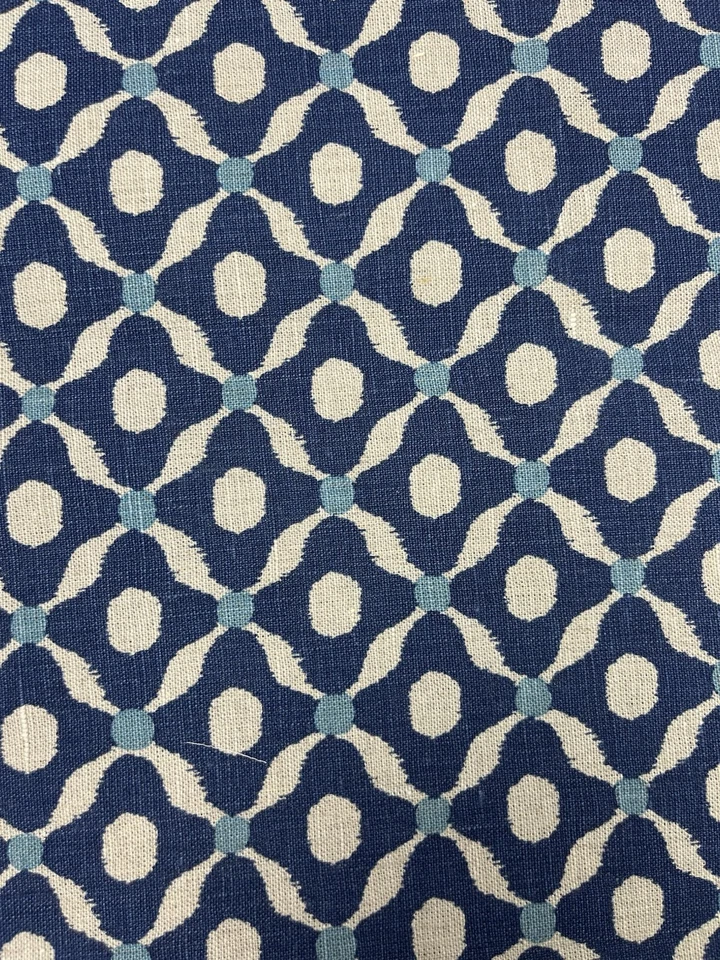 Stroheim - Chanderi Navy Fabric - 100% Linen - 5 Yds x 54" - Image 2 of 3