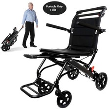 Ultra-lightweight wheelchair weighing just 15 lbs,with telescoping handle design