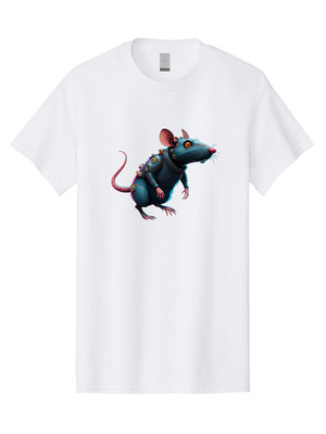 Cyborg-Rat Mens Graphic Tee, 100% Cotton, Casual Summer Wear