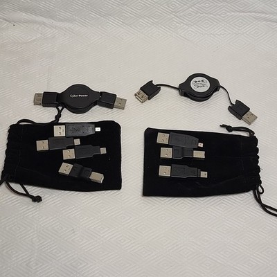 CyberPower Retractable USB Adapter Cable 2.0 Kit Lot of 2 Kits