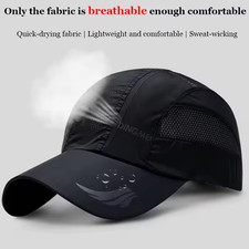 Quick Dry Sports Baseball Cap Men Women Breathable Mesh Sun Hat Running Golf Fis