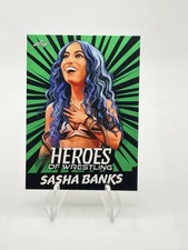 2023 Leaf Heroes of Wrestling Sasha Banks WWE #B-8 Green Variation