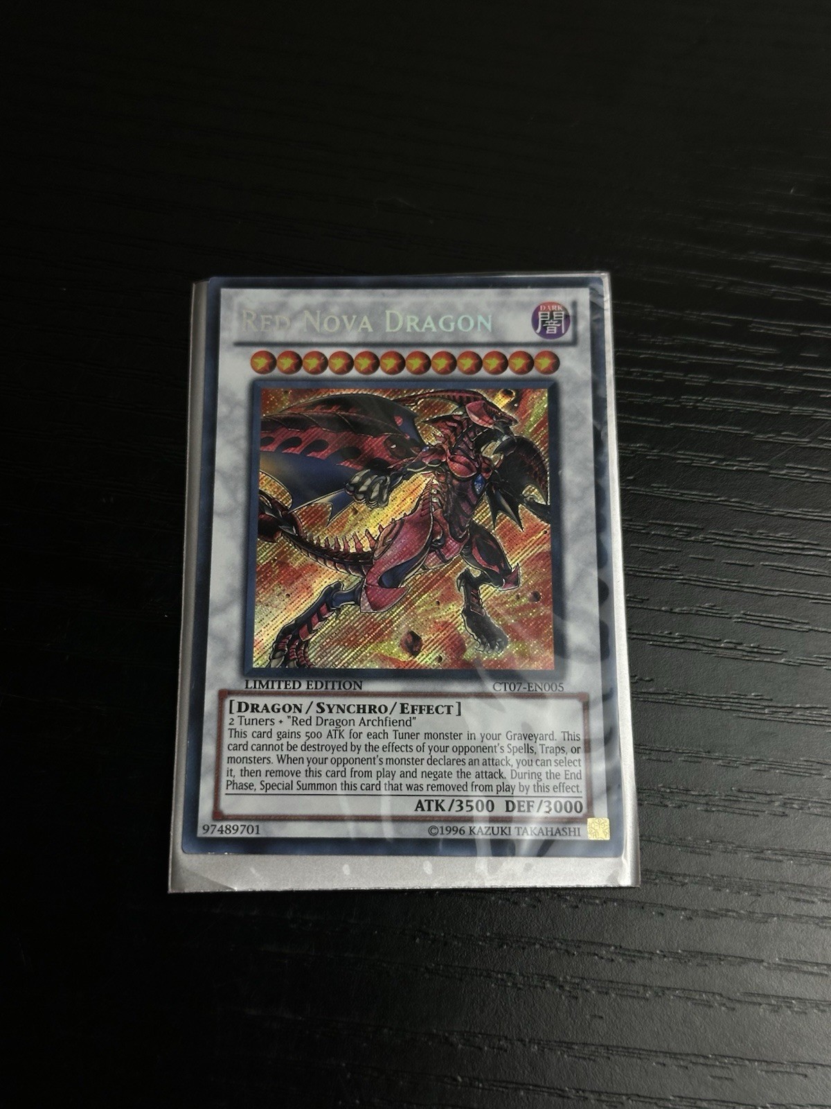 Red Nova Dragon Secret Rare NM Yugioh Card CT07-EN005