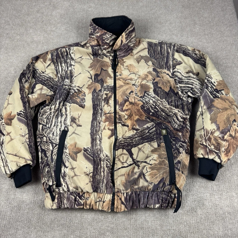 PELLA Hunting Set Mens M Jacket Pants 38x32 Realtree Camo Insulated Rainwear VTG - Image 2 of 4