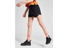 Girls' Nike One Shorts Small Black/White Size Small