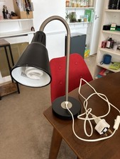 IKEA Black Metal Adjustable Flexible Gooseneck Desk Lamp, E14 Socket, Plug-in
