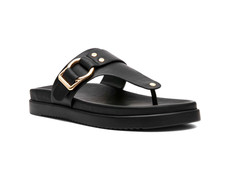 New 69.95 DV by Dolce Vita Women's Fashion Footbed Black Sandal - Size: 10