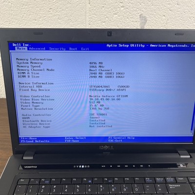 Dell Vostro 3500, Intel Core i5 M560 @ 2.67GHz, 4GB RAM, 500GB HDD