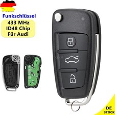433Mhz Klapp Funk Schlüssel Fernbedienung Für AUDI A1 A3 A4 A6 A8 TT Chip ID48