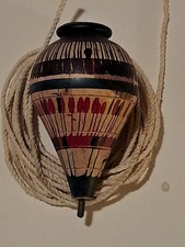 New Spinning Top Back Old Day's Traditions Real Wood.