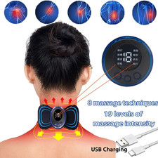 Electric Pulse Neck Massager with 8 Modes  19 Gears for Pain Relief
