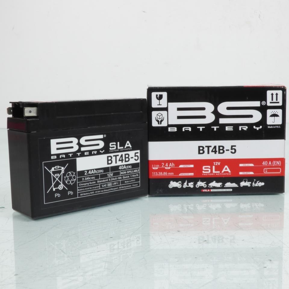 Batterie YT4B-5 BS Battery 2.4Ah résistant aux pannes de démarrage hivernales