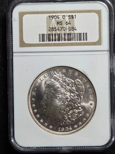 Beautiful 1904 O Morgan Silver Dollar NGC Graded MS 64