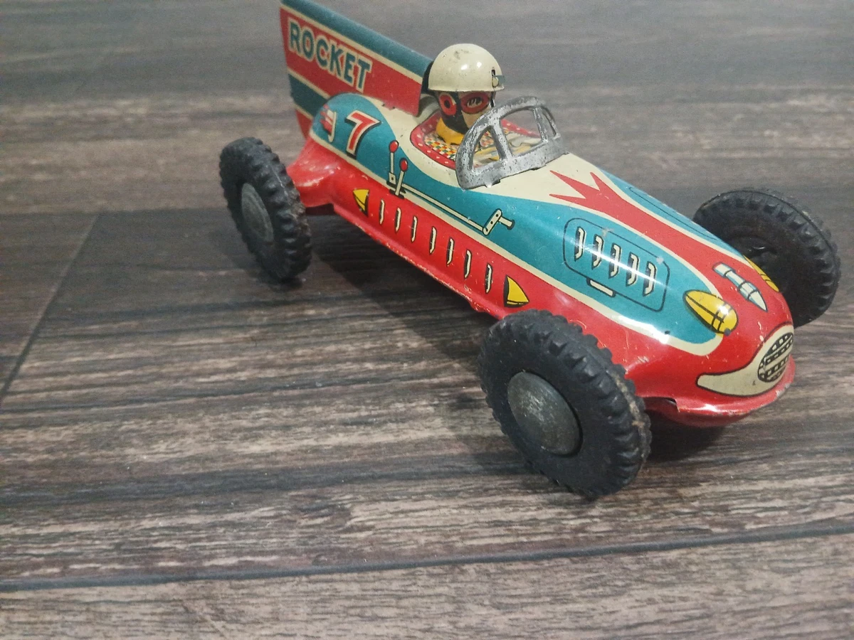 Jouet Ancien BANDAI Japon - Voiture De Course ROCKET 54 - Tôle - Très Bon état