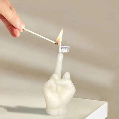 Middle Finger Scented Candle Funny Fragrance Candle Soy Wax Long Lasting Candle