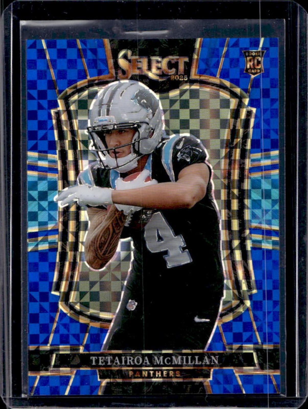 2025 Panini Select Tetairoa McMillan Premier Level Blue Prizm RC #/175 Panthers