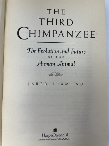 The Third Chimpanzee Evolution & Future Human Animal Jared Diamond | eBay