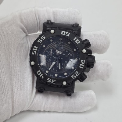 Invicta 0656 Black Stainless Subaqua Nitro Chronograph Mens Watch 100m No Strap