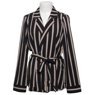 Denim Hunter, Blazer, Größe: 38, Schwarz/Beige, Polyester, Streifen, Damen #qoA